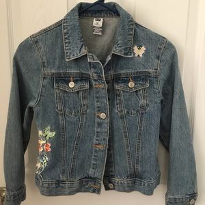 Girls GAP Embroidered Denim Jacket